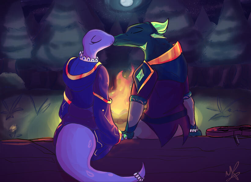 Right character is from a friend, Matias115